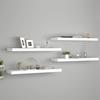 VidaXL Floating Wall Shelves 4 Pcs White 80x23.5x3.8 Cm MDF