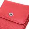 Women's Compact Wallet with Coin Pocket Made of Genuine Leather ST Leather 22689 Red