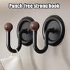 1/2Pcs Bathroom Creative Hooks, Punch-free, Strong Load-bearing Adhesive, Household Bathroom Wall-mounted Towel Hooks, Traceless