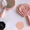 Ручное зеркало для макияжа 3D стерео ретро роза форма косметическое зеркало для макияжа ручное зеркало компактное зеркало для девочек подарки на день рождения