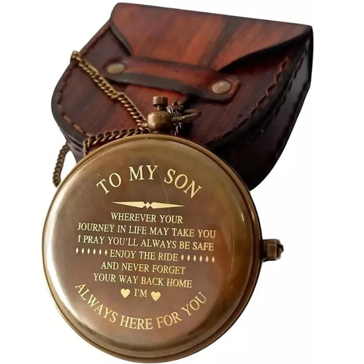 To My Son Personalized Brass Compass, Son from Dad, Gift for Son Mother Son Gift