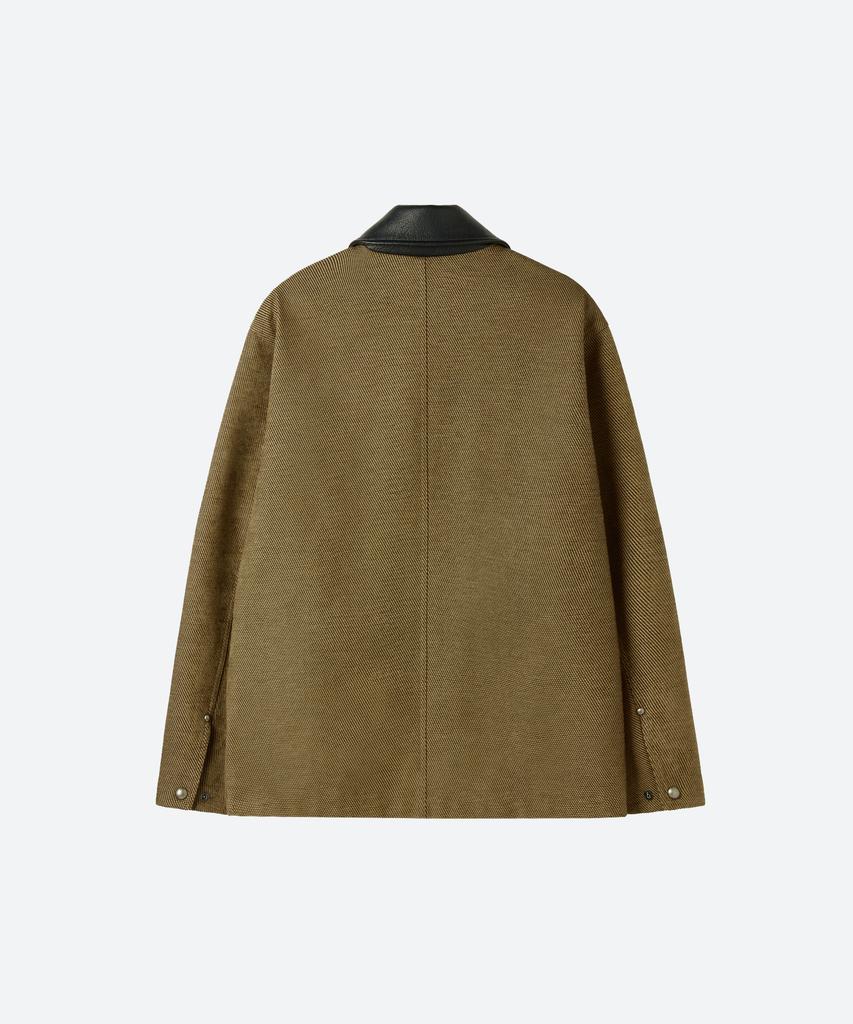 MUNSEONAKAIBEU Unisex, Studed Work Jacket / Dark Beige