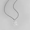 Anime Death L Lawliet Necklace Stainless Steel Old English Letter Pendant Beads Chain Necklaces Cosplay Jewelry Gift