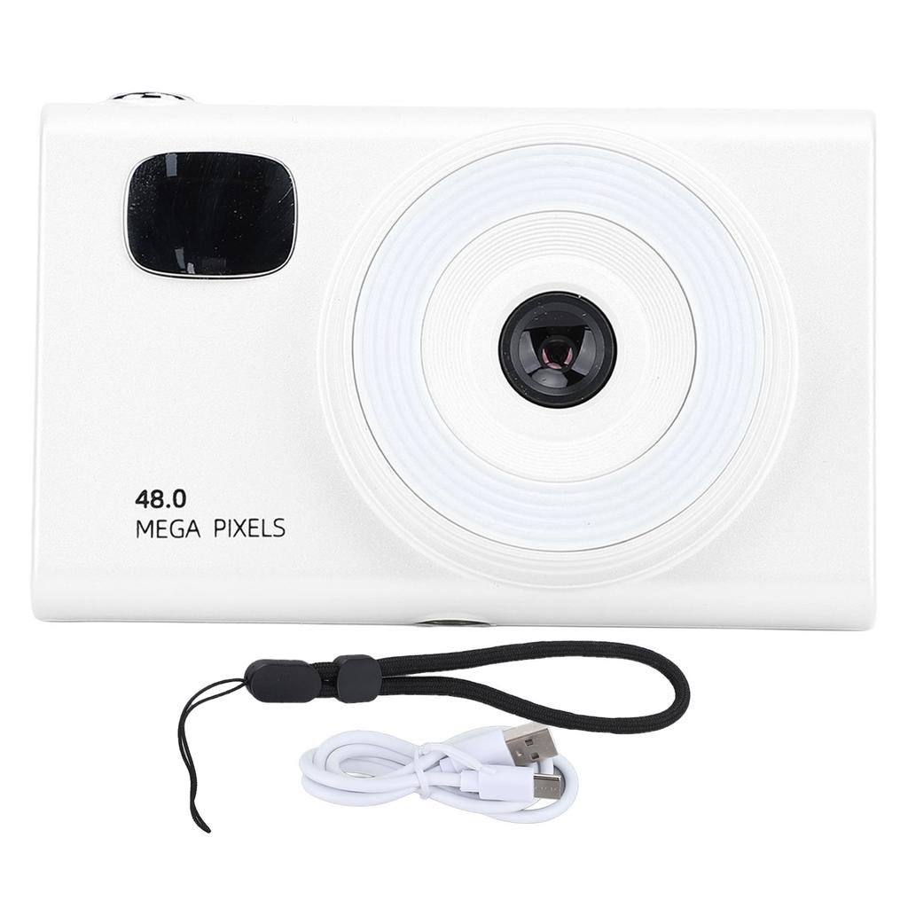 Digital Camera Kids 1080P HD 48MP 16X Zoom Portable Prevent Shake for Vlogging Travel H12