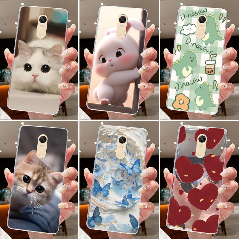Чехол для Xiaomi Redmi Note 4 Note 4x Capa Coque Прозрачный Силиконовый Желе Мягкий ТПУ Задняя Крышка Милый Кролик Кошка Динозавр Чехол для Телефона