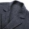 FAPAI Men's 100% Sheep Wool Long Loose Fit Overcoat