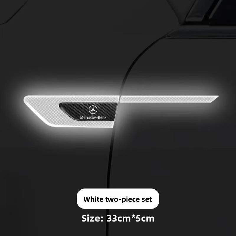 IXEA6 Car Side Reflective Sticker Anti-Collision Warning Decal Mercedes Benz C-Class E-Class GLA GLC GLE GLB G-Class Auto Accessories