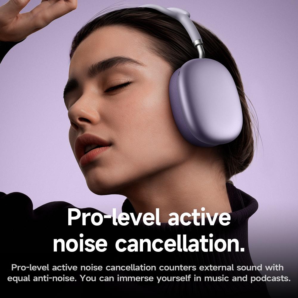 HOCO W65 Plus ANC Наушники Bluetooth с шумоподавлением, накладные, беспроводные, большие, Hi-Fi звук, спортивные гарнитуры с кнопкой
