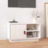 VidaXL TV Stand White 70x34x40 Cm Solid Pine Wood 818236