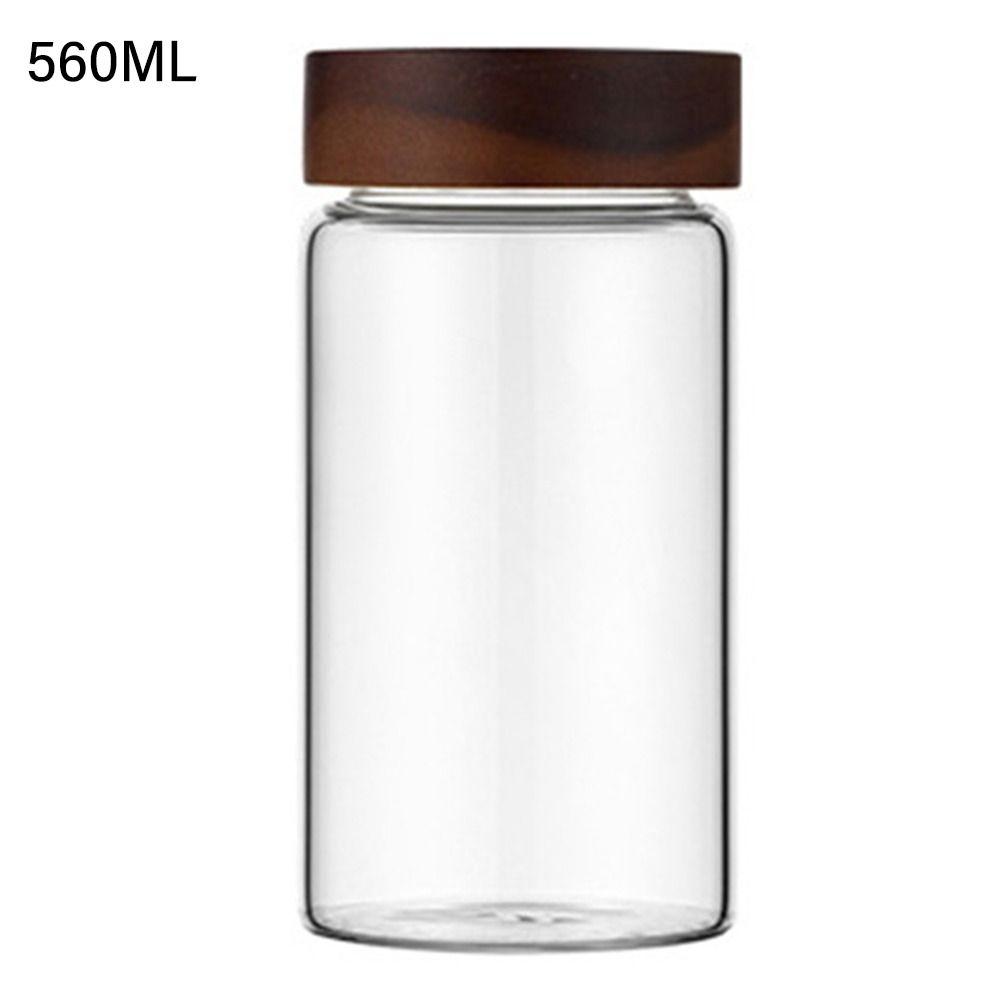 Acacia Wood Miscellaneous Grain With Lids Spice Jars Storage Pots Sealed Can Split Bottle