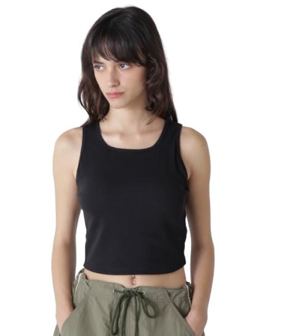 Avirex EMBROIDERY BRATOP Store Embroidered Bra Tank Size (Official Exclusive) Women's Top, Top, M, 010, Black, 783-4237601