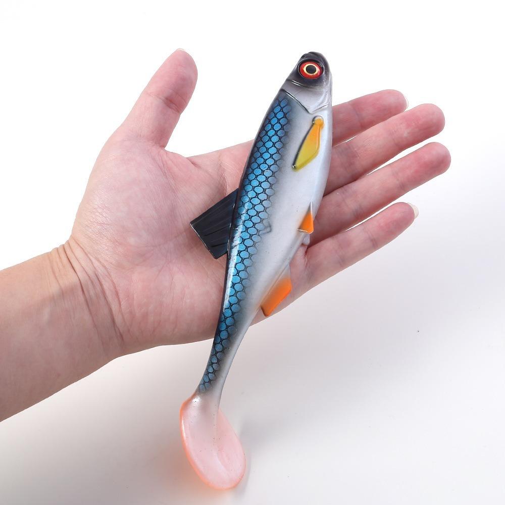 3D Eyes Artificial Swimbait T Tail Fishing Tackle Portable Simulated Fake Bait  Sea Fishing