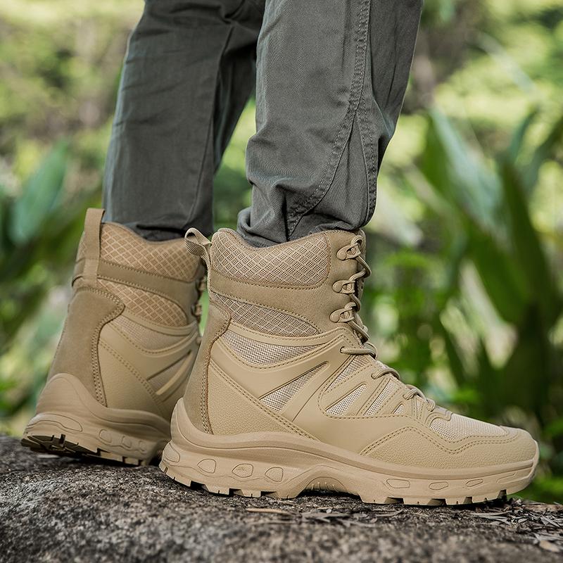 New Outdoor Camouflage Boots 2024 High Cut Thick Bottom Anti Slip Wear Resistant Outdoor Hiking Camping Mountaineering Shoes