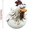 Жуткое украшение для забора Курица Пародия Петух Патио Декоративное украшение Изделия из смолы Садоводство Садовое украшение