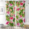 2 шт. штор с принтом листьев тропических растений, 100% полиэстер, машинная стирка, декоративные шторы для спальни, гостиной, кухни