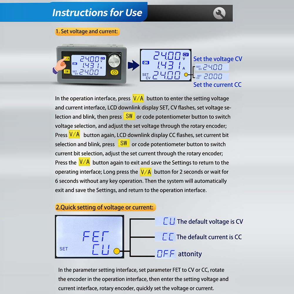 XY6020L 1200 Вт 20 А регулятор напряжения постоянного тока, источник питания с ЧПУ, регулируемый стабилизированный постоянный ток, понижающий модуль постоянного напряжения