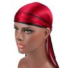 1PC Satin Breathable Fashion Pirate Hat Sun Protection Long Tail Hair Accessories Silky Headwrap Bandana Cap Biker Turban
