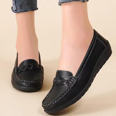 Женские туфли на плоской подошве из натуральной кожи, модная удобная обувь, женская обувь для медсестер, мокасины, для активного отдыха, большие размеры, теннисные туфли женские
