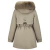 Fashion Winter Coat Female Long Parkas Hooded Faux Fur Collar Detachable Sleeves Loose Thick Warm Women's Jackets