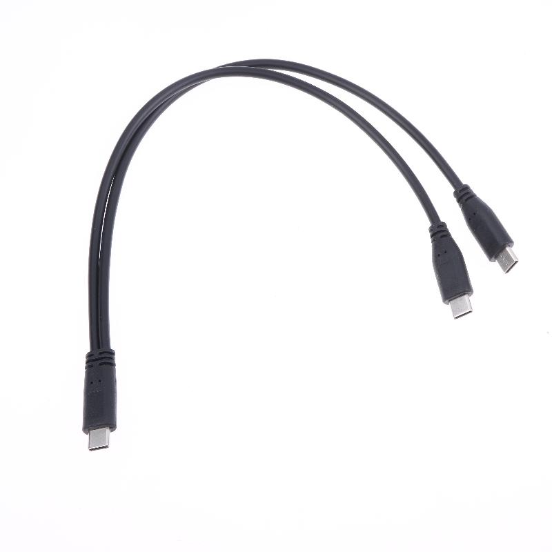 Разветвитель USB C Кабельный разветвитель Type C 1 на 2 Удлинительный провод Адаптер питания 3A 15W Адаптер кабеля для зарядки нескольких устройств