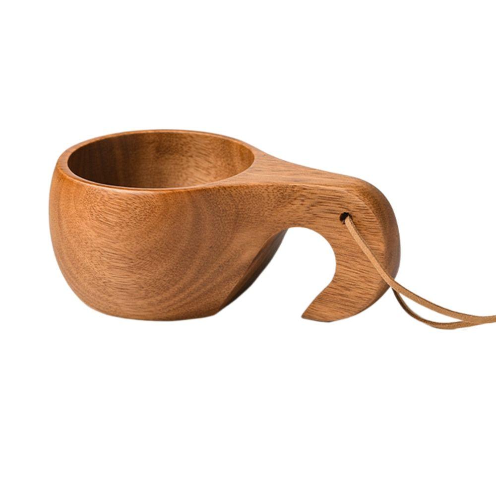 Wood Breakfast Cup Camping Handy Cup Acacia Wood Milk Cup Water Cup Breakfast Cup Turtle Shell
