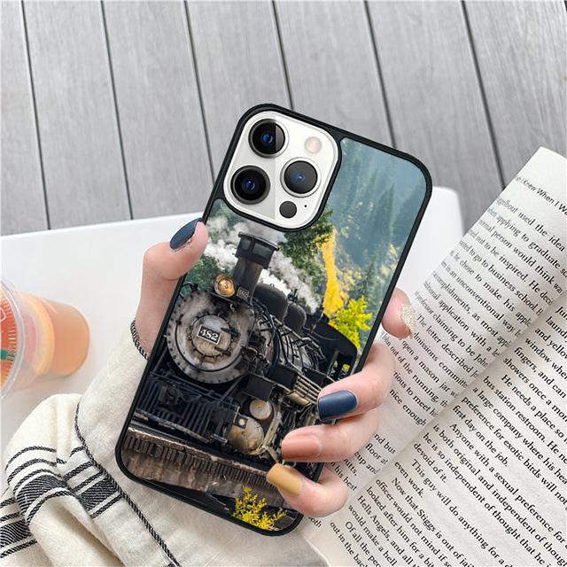 Винтажный Паровозик Железная Дорога Ракушка Чехол Для iPhone 17 Air 15 16 14 13 12 Pro Max 11 Pro Max Plus Чехол для Телефона