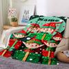Custom Name Christmas Santa Claus Theme Printed Blanket - Perfect for Couch, Bed, Travel & Outdoor Use | Machine Washable, Cozy & Durable.