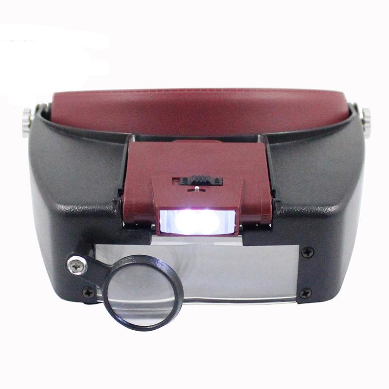 Регулируемая повязка на голову GZDL, 10-кратное увеличительное стекло с подсветкой, инструмент для ремонта часов, лупа