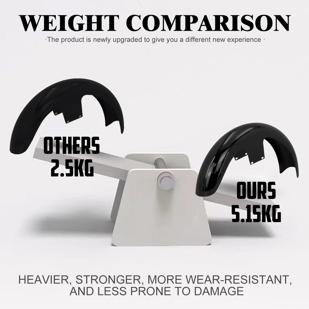 Motorcycle Steel 19'' 21'' Mudguard Wheels Wrap Front Fender For Harley Touring Road King Electra Street Glide Baggers 2014-2023
