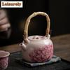230 мл Антично-розовый пион цветок Жу窑 чайник с ручкой для подъема чайник-заварник чайник для заваривания чая с фильтром китайский чайный сервиз