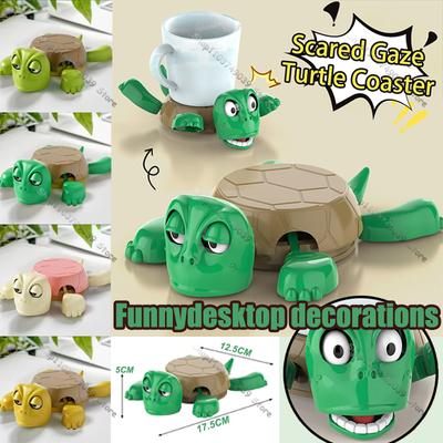 Забавный подстаканник Подставка-черепаха Основа для стакана с водой Подкладка Подставка для чая, кофе, кружки для напитков Посуда Декоративное 3D украшение для стола Домашний декор
