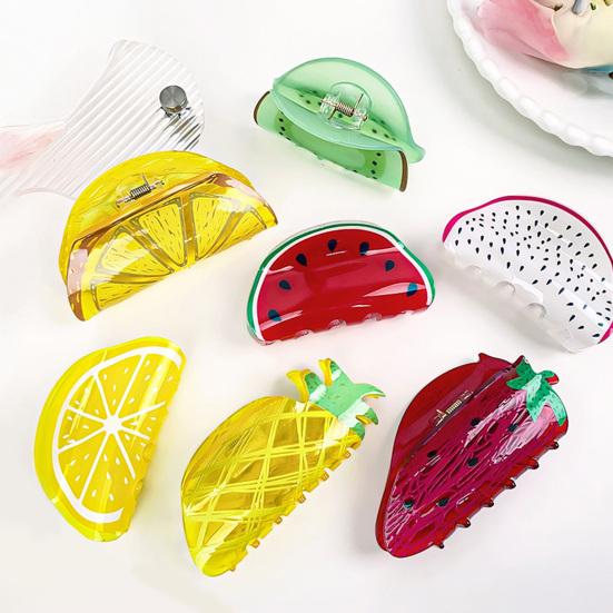 Women Clip Back Lemon Orange Watermelon Hair Head Hair Clamp Hair