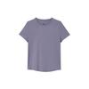 Round Neck Casual Short Sleeve T-Shirt Women Tops Purple FN2799509