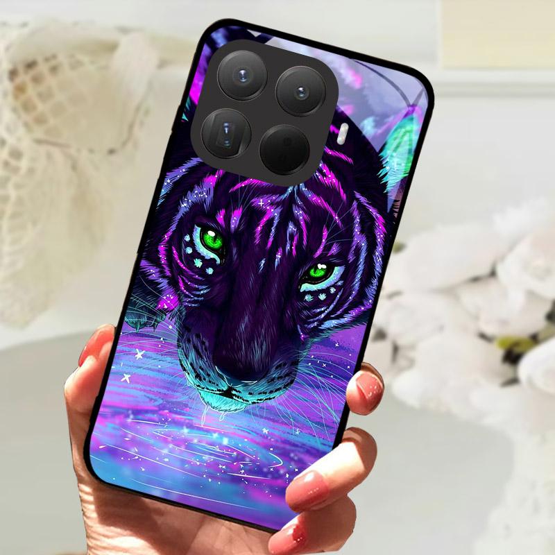 Чехол для Xiaomi 15T Pro Модный Закаленное Стекло Задняя Крышка Телефона Для Xiaomi 15TPro 15 T Xiaomi15T Защитный Чехол Fundas Coque