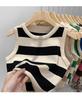 Женский полосатый вязаный жилет - Лето 2024 Ретро-стиль, безрукавный крутой топ