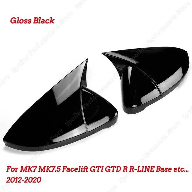 Для VW Golf MK6 MK7 7,5 GTI R GTD Base 2009-2 шт. боковые крышки зеркала заднего вида, колпачки для инструментов, чехол для зеркал, глянцевый черный тюнинг, новинка