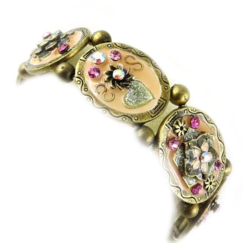 Les Trésors De Lily [E2576] — Дизайнерский браслет персиково-розового цвета «Токио»