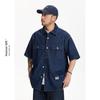 Japanese Retro Fashion Brand Summer Loose Denim Short Sleeved Shirt Artistic Youth Workwear Shirt Men'S And Women'S Layered Jacket
