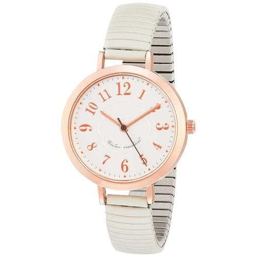 Fieldwork Watch Analog Purja Waterproof Bellows Metal Band Pink Gold ST277-1 Women's Gray