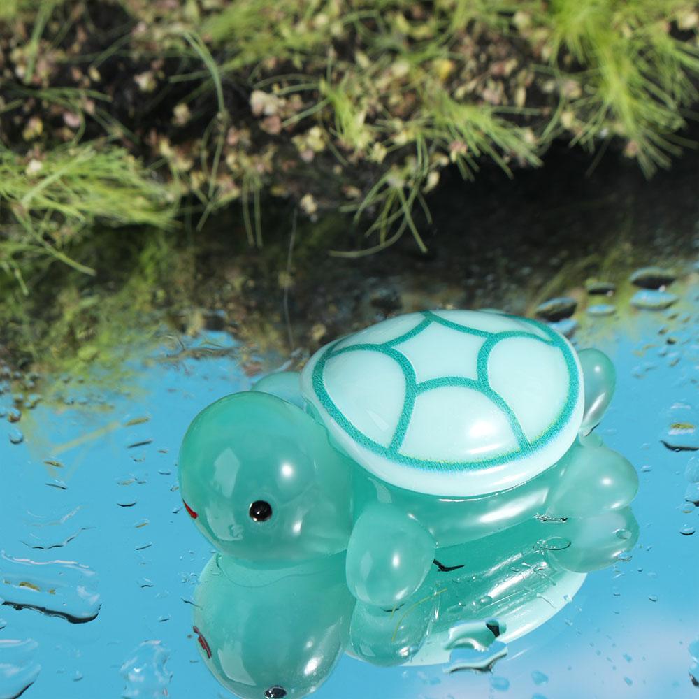 Resin Crafts Mini Luminous Turtles Ornament Cartoon Turtle Statue Home Office Desktop Decor