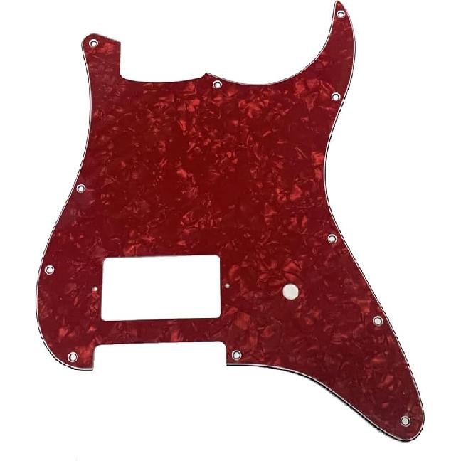 KAISH 11-отверстий Пикгард/Защитная пластина для гитары в стиле ST/Strat с одним хамбакером для Delonge Stratocaster/Strat Матовый черный 1-слойный