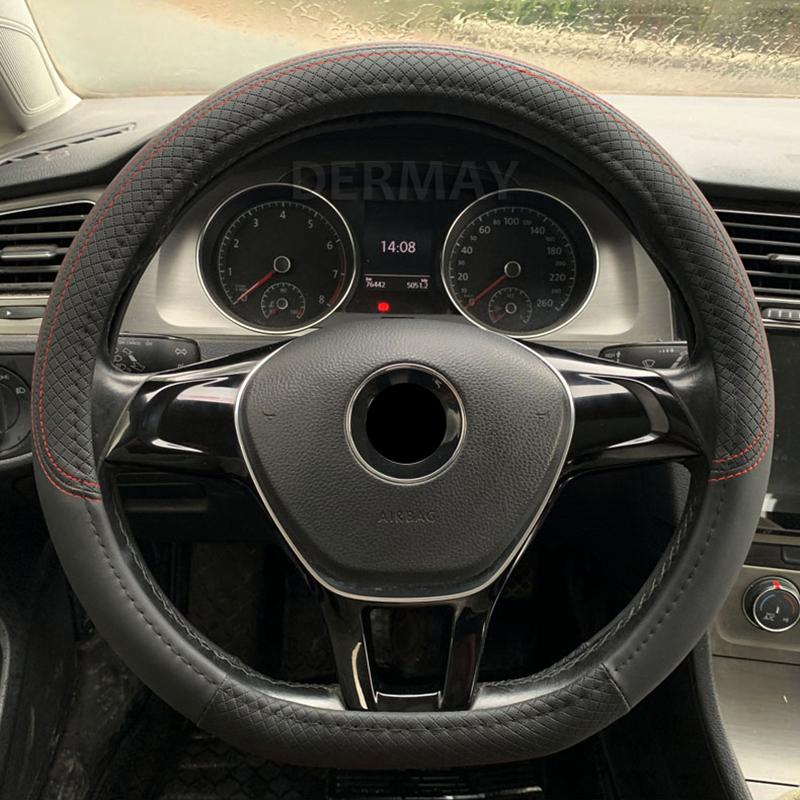 9 цветов чехол на руль автомобиля из искусственной кожи для Volkswagen VW Golf 7 MK7 R Gti Accesorios Para
