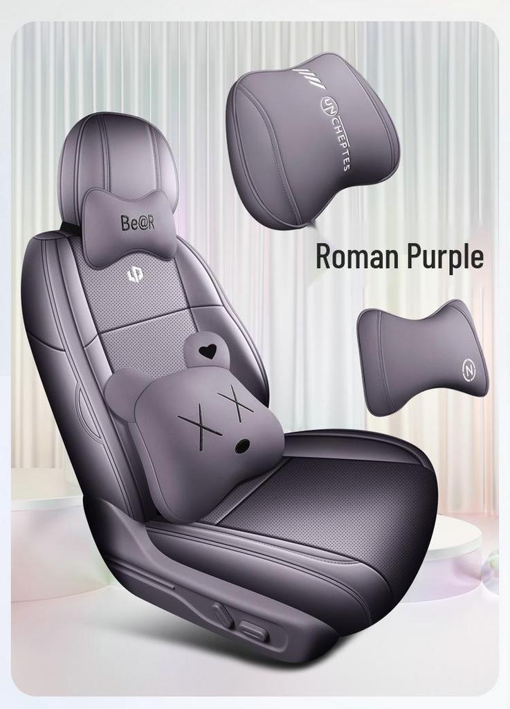 2025 Leap Lafa5 Universal Leather Seat Covers for 5-Seater Vehicles - All-Season, Full Coverage Cushions.
