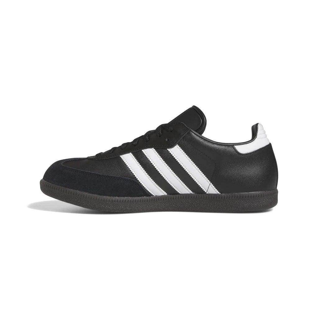 Футзальные кроссовки Samba Leather 10075 Core Black cm [Adidas] Мужские черные/Обувь белая/Core (019000) 27,0