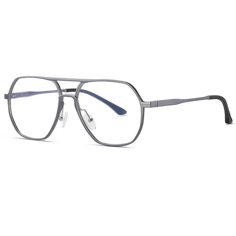 Высококачественные алюминиево-магниевые очки для чтения для мужчин, большая оправа, защита от синего света, очки-авиаторы, металлические очки для пресбиопии