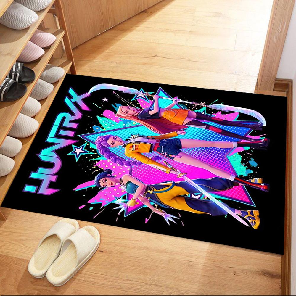 Huntrx: Future Bass Vibes Square rugs are a great choice for living rooms, bedrooms, home décor, and as gifts.