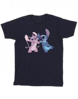 Хлопковая футболка Lilo & Stitch Kisses для девочек