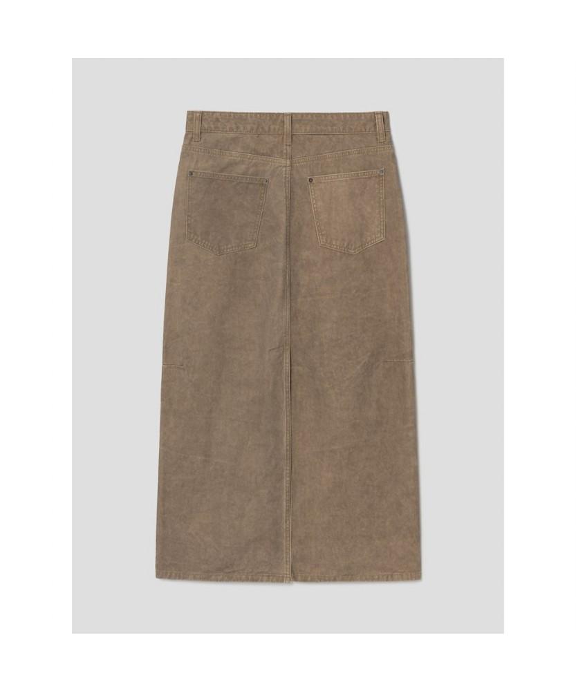 8SECONDS Pigment Mermaid Skirt Yellowish Brown