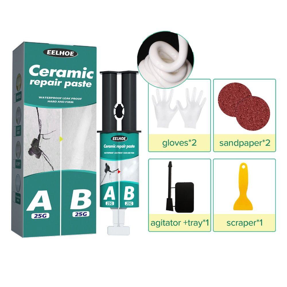 Tools for Repairing Cracks Dents Tile Repair Paste Tile Repair AB Glue Set Ceramic Repair Paste