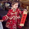MIMIHELLO Девочкин утепленный платье-принцесса на Китайский Новый год